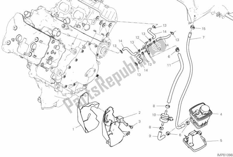 Alle onderdelen voor de Busfilter van de Ducati Superbike Panigale V4 1100 2018
